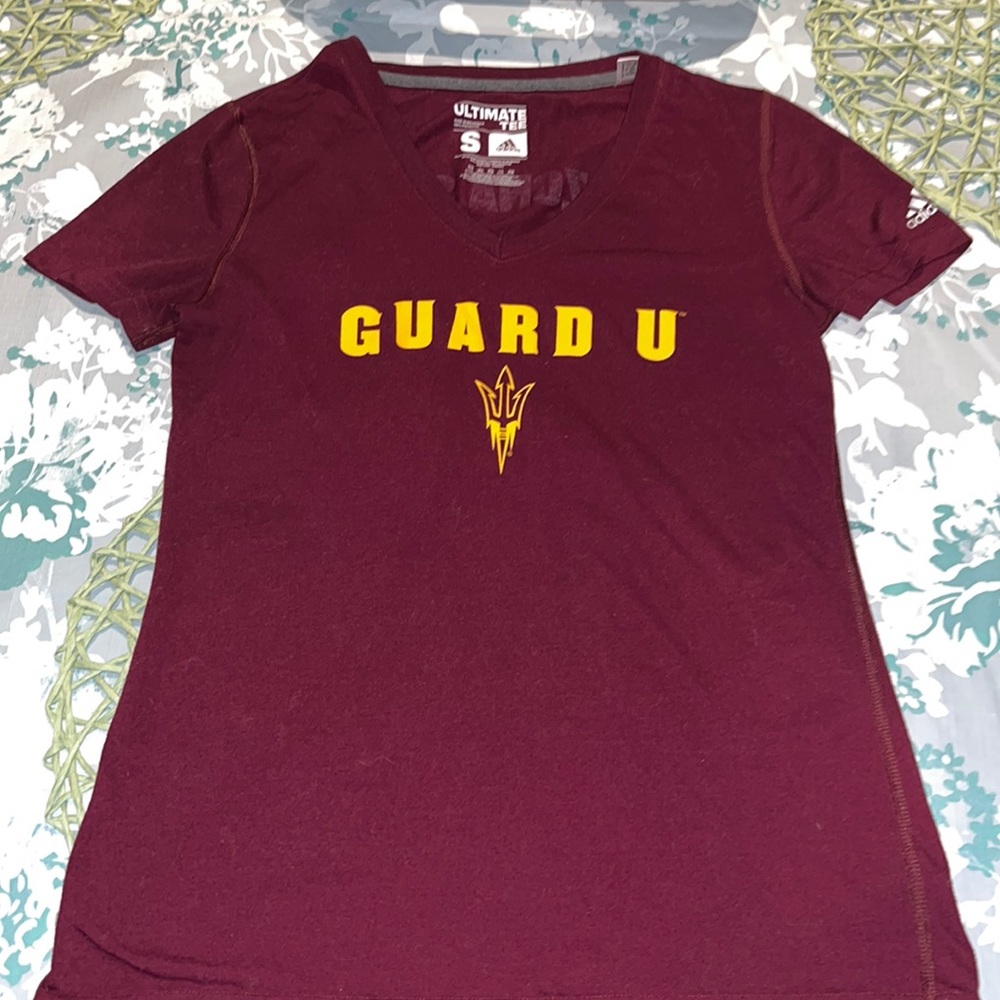 Arizona State Sun Devils adidas Guard U climalite T-Shirt - Maroon sz S EUC